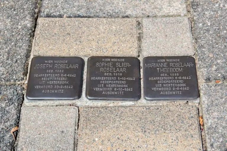 Stolperstein Memorial Stone From Family Roselaar At Amsterdam The Netherlands