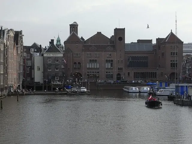 Amsterdam city harbor