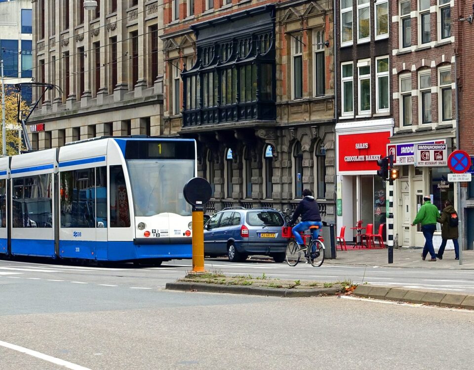 GVB Amsterdam Public Transport - טראם של התחבורה הציבורית באמסטרדם
